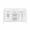 Ove Decors Tahoe-Lux 60 in. Double Sink Open Shelf Bathroom Vanity with Countertop, White, 15VKC-TAOP60-007EI