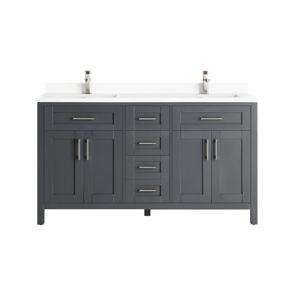 Ove Decors Tahoe Double Sink Bathroom Vanity with Countertop, Dark Charcoal 1 Ove Decors Tahoe Double Sink Bathroom Vanity with Countertop, Dark Charcoal
