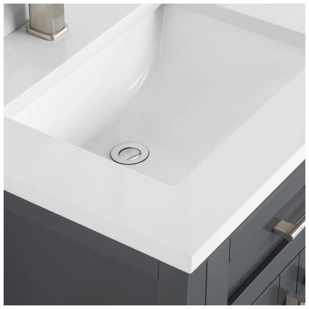 Ove Decors Tahoe Double Sink Bathroom Vanity with Countertop, Dark Charcoal 5 Ove Decors Tahoe Double Sink Bathroom Vanity with Countertop, Dark Charcoal - Image 5