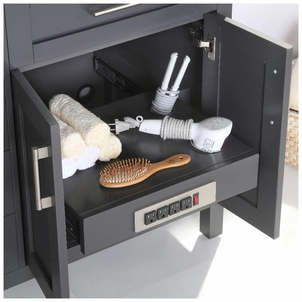 Ove Decors Tahoe Double Sink Bathroom Vanity with Countertop, Dark Charcoal 7 Ove Decors Tahoe Double Sink Bathroom Vanity with Countertop, Dark Charcoal - Image 7