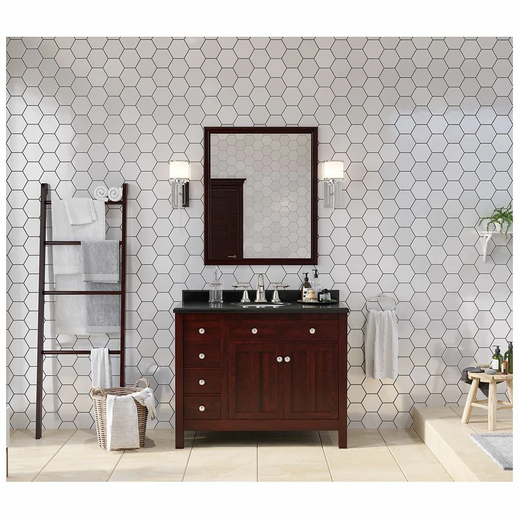 Ove Decors Adam 42 in. Single Sink Bathroom Vanity with Countertop, Dark Cherry, 15VVA-ADAM42-622EI 3 Ove Decors Adam 42 in. Single Sink Bathroom Vanity with Countertop, Dark Cherry, 15VVA-ADAM42-622EI - Image 3