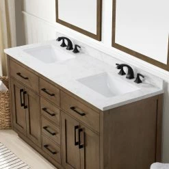 Ove Decors Athea 60 in. Double Sink Bathroom Vanity with Countertop, Almond Latte, 15VVAR-ATHE60-059EI -Cheap Ove Decors Store 1732372 A5