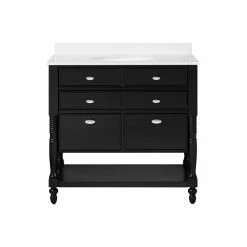 Ove Decors Elizabeth 34 in. Single Sink Bathroom Vanity with Countertop, Espresso, 15VVA-ELIZ36-C69EI