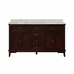 Ove Decors Dustin 60 in. Single Sink Bathroom Barn Door Vanity with Countertop, 15VVA-DUST60-D22EI