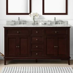 Ove Decors Dustin 60 in. Single Sink Bathroom Barn Door Vanity with Countertop, 15VVA-DUST60-D22EI 12 Ove Decors Dustin 60 in. Single Sink Bathroom Barn Door Vanity with Countertop, 15VVA-DUST60-D22EI -Cheap Ove Decors Store 1732386 A2