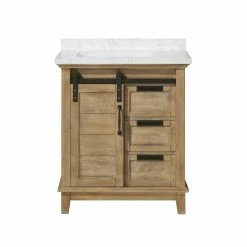 Ove Decors Edenderry Single Sink Bathroom Barn Door Vanity with Countertop, 15VVAR-EDEN30-122EI