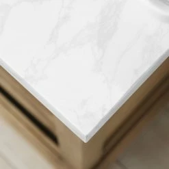 Ove Decors Edenderry 36 in. Single Sink Bathroom Barn Door Vanity with Countertop, Rustic Almond, 15VVAR-EDEN36-122EI -Cheap Ove Decors Store 1732390 A6