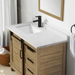 Ove Decors Edenderry Double Sink Bathroom Barn Door Vanity with Countertop, 15VVAR-EDEN42-122EI -Cheap Ove Decors Store 1732392 A6