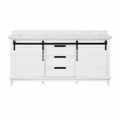 Ove Decors Edenderry Double Sink Bathroom Vanity with Countertop, White, 15VVAR-EDEN72-007EI