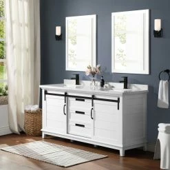 Ove Decors Edenderry Double Sink Bathroom Vanity with Countertop, White, 15VVAR-EDEN72-007EI -Cheap Ove Decors Store 1732395 A3