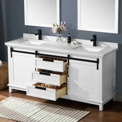 Ove Decors Edenderry Double Sink Bathroom Vanity with Countertop, White, 15VVAR-EDEN72-007EI -Cheap Ove Decors Store 1732395 A6