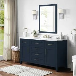 Ove Decors Tahoe II 60 in. Single Sink Bathroom Vanity with Countertop, Midnight Blue, 15VVA-TAH260-045EI -Cheap Ove Decors Store 1732401 A2
