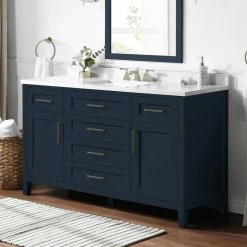 Ove Decors Tahoe II 60 in. Single Sink Bathroom Vanity with Countertop, Midnight Blue, 15VVA-TAH260-045EI -Cheap Ove Decors Store 1732401 A3