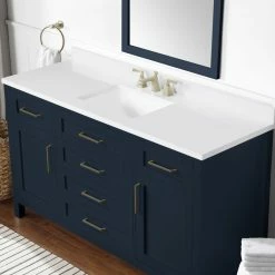 Ove Decors Tahoe II 60 in. Single Sink Bathroom Vanity with Countertop, Midnight Blue, 15VVA-TAH260-045EI -Cheap Ove Decors Store 1732401 A5