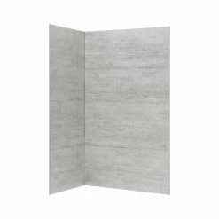 Ove Decors Misty Solid Surface Corner Shower Wall, 48 in. x 32 in. -Cheap Ove Decors Store 1734342 A3