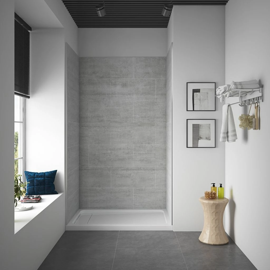 Ove Decors Misty Solid Surface Alcove Shower Wall, 48 in. x 32 in. 1 Ove Decors Misty Solid Surface Alcove Shower Wall, 48 in. x 32 in.