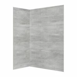 Ove Decors Misty Solid Surface Corner Shower Wall, 60 in. x 32 in. -Cheap Ove Decors Store 1734344 A3