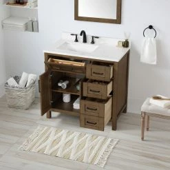 Ove Decors Tahoe VI 36 in. Single Sink Bathroom Vanity with Marble Countertop, Almond Latte, 15VVA-TAH636-059FY -Cheap Ove Decors Store 1738434 A3