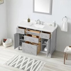 Ove Decors Tahoe VI 48 in. Single Sink Bathroom Vanity with Marble Countertop, Vintage Grey, 15VVA-TAH648-123FY -Cheap Ove Decors Store 1738438 A4