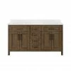 Ove Decors Tahoe VI 60 in. Double Sink Bathroom Vanity with Marble Countertop, Almond Latte, 15VVA-TAH660-059FY