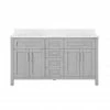 Ove Decors Tahoe VI 60 in. Double Sink Bathroom Vanity with Marble Countertop, Vintage Grey, 15VVA-TAH660-123FY