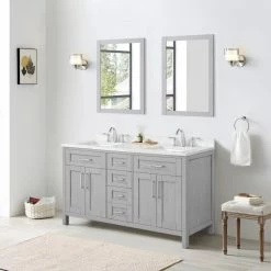 Ove Decors Tahoe VI 60 in. Double Sink Bathroom Vanity with Marble Countertop, Vintage Grey, 15VVA-TAH660-123FY -Cheap Ove Decors Store 1738441 A2