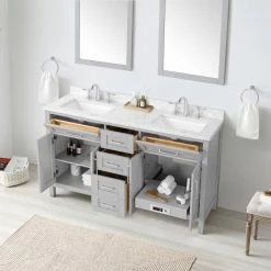 Ove Decors Tahoe VI 60 in. Double Sink Bathroom Vanity with Marble Countertop, Vintage Grey, 15VVA-TAH660-123FY -Cheap Ove Decors Store 1738441 A3