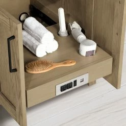 Ove Decors Tahoe VI 60 in. Double Sink Bathroom Vanity Marble Countertop, Water Oak, 15VVA-TAH672-123FY -Cheap Ove Decors Store 1738442 A9