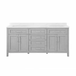 Ove Decors Tahoe VI Double Sink Bathroom Vanity Marble Countertop