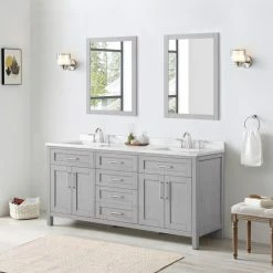 Ove Decors Tahoe VI Double Sink Bathroom Vanity Marble Countertop -Cheap Ove Decors Store 1738444 A3