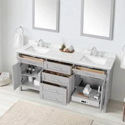 Ove Decors Tahoe VI Double Sink Bathroom Vanity Marble Countertop -Cheap Ove Decors Store 1738444 A5