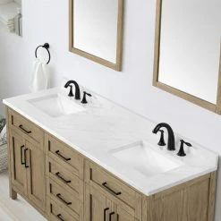 Ove Decors Tahoe VI 72 in. Double Sink Bathroom Vanity with Marble Countertop, Water Oak, 15VVA-TAH672-147FY -Cheap Ove Decors Store 1738445 A4