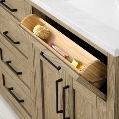 Ove Decors Tahoe VI 72 in. Double Sink Bathroom Vanity with Marble Countertop, Water Oak, 15VVA-TAH672-147FY -Cheap Ove Decors Store 1738445 A8