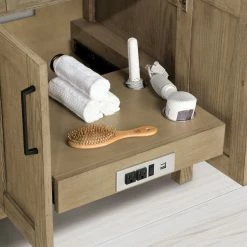 Ove Decors Tahoe VI 72 in. Double Sink Bathroom Vanity with Marble Countertop, Water Oak, 15VVA-TAH672-147FY -Cheap Ove Decors Store 1738445 A9