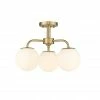 Ove Decors Melpark 3-Light Semi-Flush Mount Ceiling Light