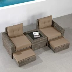 New! Ove Decors Langley 5 pc. Conversation Set, 15PCS-LA2A05-BR1VL 13 New! Ove Decors Langley 5 pc. Conversation Set, 15PCS-LA2A05-BR1VL -Cheap Ove Decors Store 2021759 A3