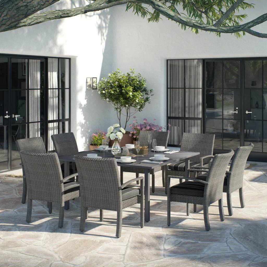 New! Ove Decors Monaco 9 pc. Dining Set, 15PKD-MO1A09-GR1BR 3 New! Ove Decors Monaco 9 pc. Dining Set, 15PKD-MO1A09-GR1BR - Image 3