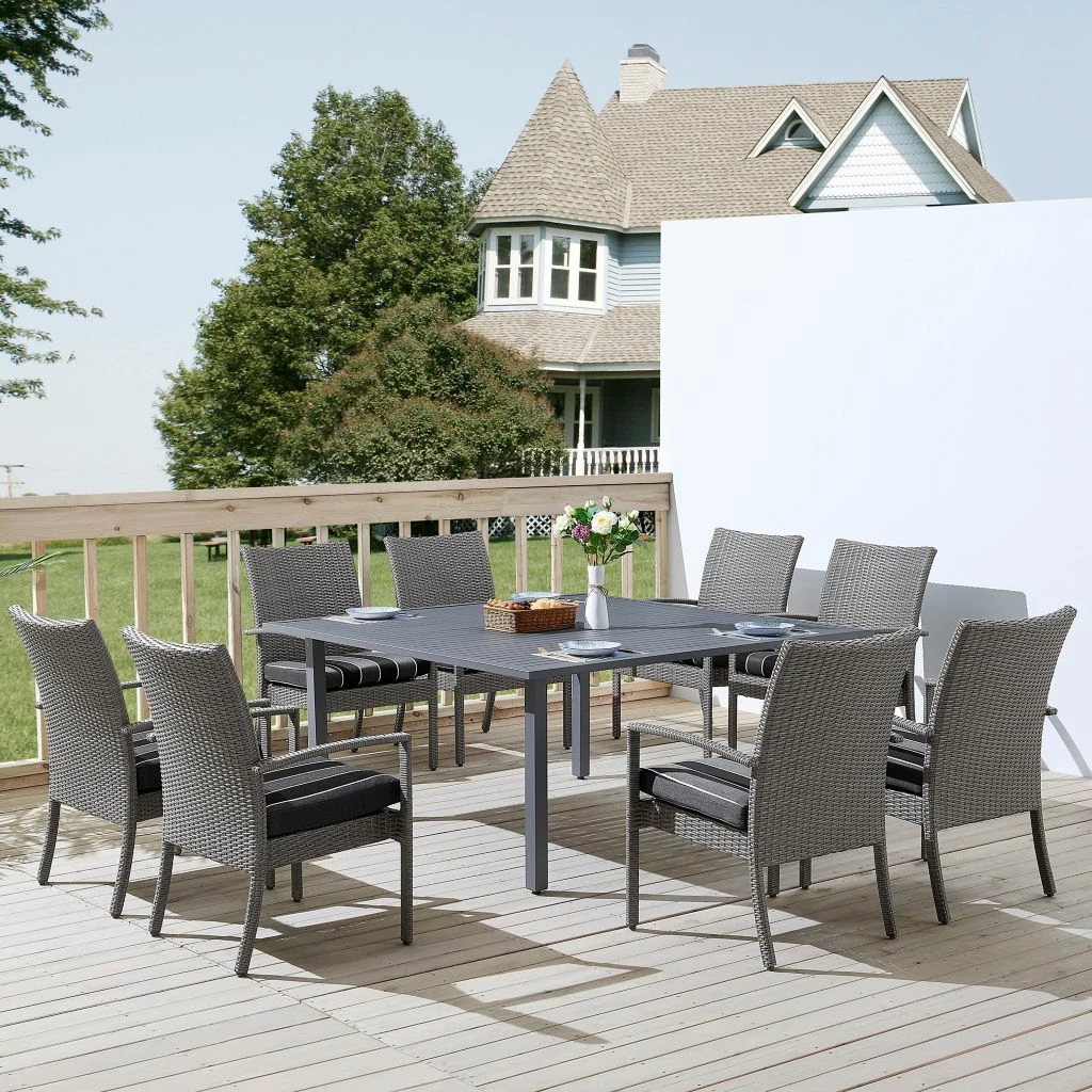 New! Ove Decors Monaco 9 pc. Dining Set, 15PKD-MO1A09-GR1BR 4 New! Ove Decors Monaco 9 pc. Dining Set, 15PKD-MO1A09-GR1BR - Image 4