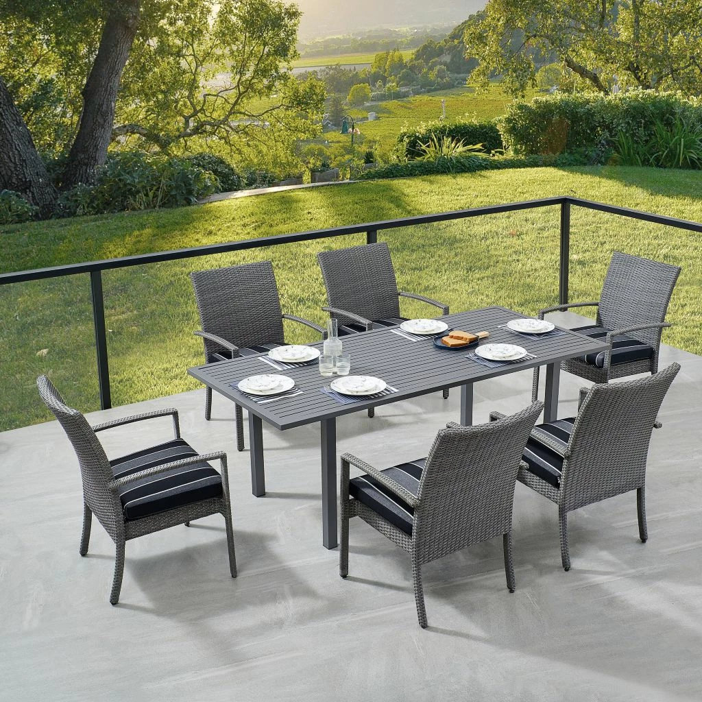 New! Ove Decors Monaco 7 pc. Dining Set, 15PKD-MO3A07-GR1BR 4 New! Ove Decors Monaco 7 pc. Dining Set, 15PKD-MO3A07-GR1BR - Image 4