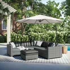 New! Ove Decors Monaco 4 pc. Sectional Set, 15PKS-MO1A04-GR1BR -Cheap Ove Decors Store 2021783 A2